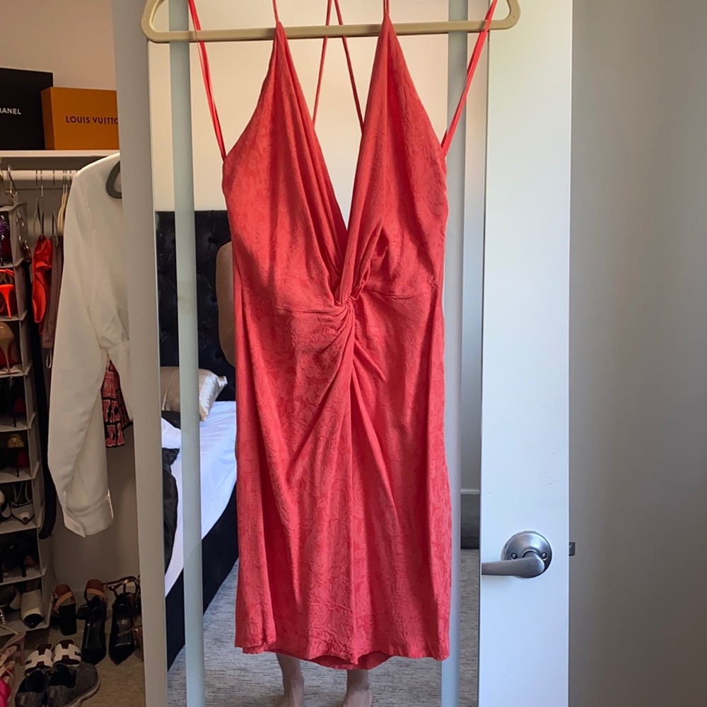Zara twist roses mini dress